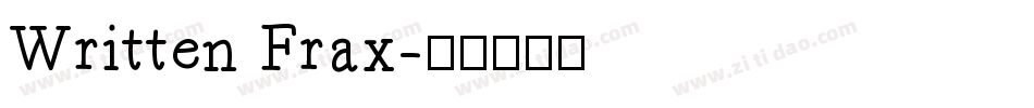 Written Frax字体转换